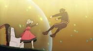 Rachel pushing Bam in Tower of God (Image via Telecom Animation Film)
